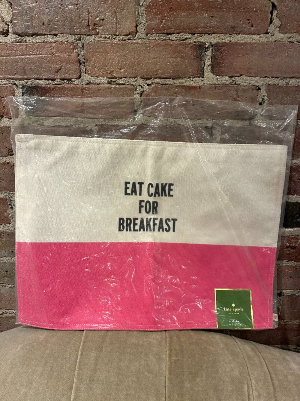 Kate Spade~ NWT!!~ "Eat Cake for Breakfast" Placemat (Retail:  $16)